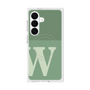 プレミアムスクエアケース with SnapMag［ オリジナル - initial two tone - W green ］