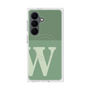 プレミアムスクエアケース with SnapMag［ オリジナル - initial two tone - W green ］