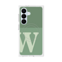 プレミアムスクエアケース with SnapMag［ オリジナル - initial two tone - W green ］