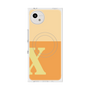 プレミアムスクエアケース with SnapMag［ オリジナル - initial two tone - X orange ］