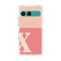 プレミアムスクエアケース with SnapMag［ オリジナル - initial two tone - X pink ］