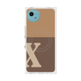 プレミアムスクエアケース with SnapMag［ オリジナル - initial two tone - X brown ］