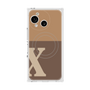 プレミアムスクエアケース with SnapMag［ オリジナル - initial two tone - X brown ］