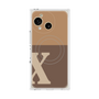 プレミアムスクエアケース with SnapMag［ オリジナル - initial two tone - X brown ］