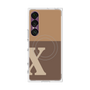 プレミアムスクエアケース with SnapMag［ オリジナル - initial two tone - X brown ］
