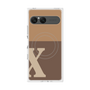プレミアムスクエアケース with SnapMag［ オリジナル - initial two tone - X brown ］