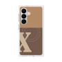 プレミアムスクエアケース with SnapMag［ オリジナル - initial two tone - X brown ］