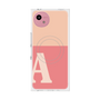 プレミアムスクエアケース with SnapMag［ オリジナル - initial two tone - A pink ］