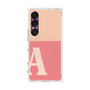 プレミアムスクエアケース with SnapMag［ オリジナル - initial two tone - A pink ］