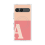 プレミアムスクエアケース with SnapMag［ オリジナル - initial two tone - A pink ］