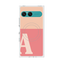 プレミアムスクエアケース with SnapMag［ オリジナル - initial two tone - A pink ］