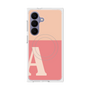 プレミアムスクエアケース with SnapMag［ オリジナル - initial two tone - A pink ］