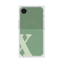プレミアムスクエアケース with SnapMag［ オリジナル - initial two tone - X green ］