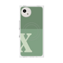 プレミアムスクエアケース with SnapMag［ オリジナル - initial two tone - X green ］