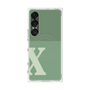 プレミアムスクエアケース with SnapMag［ オリジナル - initial two tone - X green ］