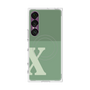 プレミアムスクエアケース with SnapMag［ オリジナル - initial two tone - X green ］