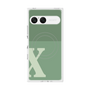 プレミアムスクエアケース with SnapMag［ オリジナル - initial two tone - X green ］