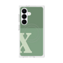 プレミアムスクエアケース with SnapMag［ オリジナル - initial two tone - X green ］