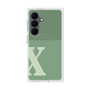 プレミアムスクエアケース with SnapMag［ オリジナル - initial two tone - X green ］