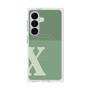 プレミアムスクエアケース with SnapMag［ オリジナル - initial two tone - X green ］