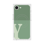プレミアムスクエアケース with SnapMag［ オリジナル - initial two tone - Y green ］