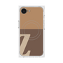 プレミアムスクエアケース with SnapMag［ オリジナル - initial two tone - Z brown ］