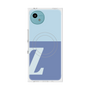 プレミアムスクエアケース with SnapMag［ オリジナル - initial two tone - Z blue ］