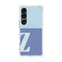 プレミアムスクエアケース with SnapMag［ オリジナル - initial two tone - Z blue ］
