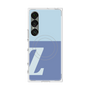 プレミアムスクエアケース with SnapMag［ オリジナル - initial two tone - Z blue ］