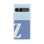 プレミアムスクエアケース with SnapMag［ オリジナル - initial two tone - Z blue ］