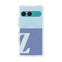 プレミアムスクエアケース with SnapMag［ オリジナル - initial two tone - Z blue ］