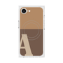 プレミアムスクエアケース with SnapMag［ オリジナル - initial two tone - A brown ］