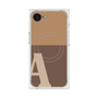 プレミアムスクエアケース with SnapMag［ オリジナル - initial two tone - A brown ］