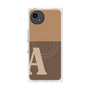 プレミアムスクエアケース with SnapMag［ オリジナル - initial two tone - A brown ］