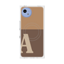 プレミアムスクエアケース with SnapMag［ オリジナル - initial two tone - A brown ］