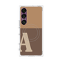 プレミアムスクエアケース with SnapMag［ オリジナル - initial two tone - A brown ］