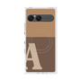 プレミアムスクエアケース with SnapMag［ オリジナル - initial two tone - A brown ］