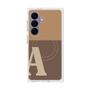 プレミアムスクエアケース with SnapMag［ オリジナル - initial two tone - A brown ］