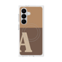 プレミアムスクエアケース with SnapMag［ オリジナル - initial two tone - A brown ］