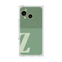 プレミアムスクエアケース with SnapMag［ オリジナル - initial two tone - Z green ］