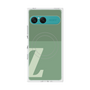 プレミアムスクエアケース with SnapMag［ オリジナル - initial two tone - Z green ］