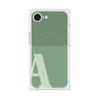 プレミアムスクエアケース with SnapMag［ オリジナル - initial two tone - A green ］