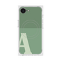プレミアムスクエアケース with SnapMag［ オリジナル - initial two tone - A green ］