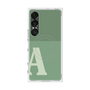 プレミアムスクエアケース with SnapMag［ オリジナル - initial two tone - A green ］