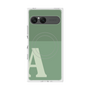 プレミアムスクエアケース with SnapMag［ オリジナル - initial two tone - A green ］