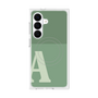 プレミアムスクエアケース with SnapMag［ オリジナル - initial two tone - A green ］