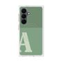 プレミアムスクエアケース with SnapMag［ オリジナル - initial two tone - A green ］