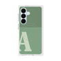 プレミアムスクエアケース with SnapMag［ オリジナル - initial two tone - A green ］