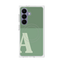 プレミアムスクエアケース with SnapMag［ オリジナル - initial two tone - A green ］