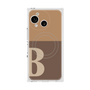 プレミアムスクエアケース with SnapMag［ オリジナル - initial two tone - B brown ］